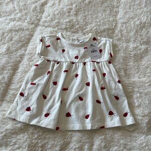 Cotton On White Dress with Red Pattern